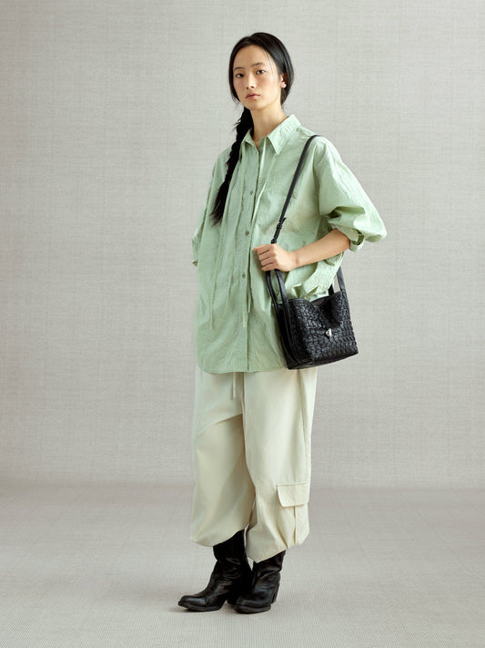 Lattice Bucket Bag