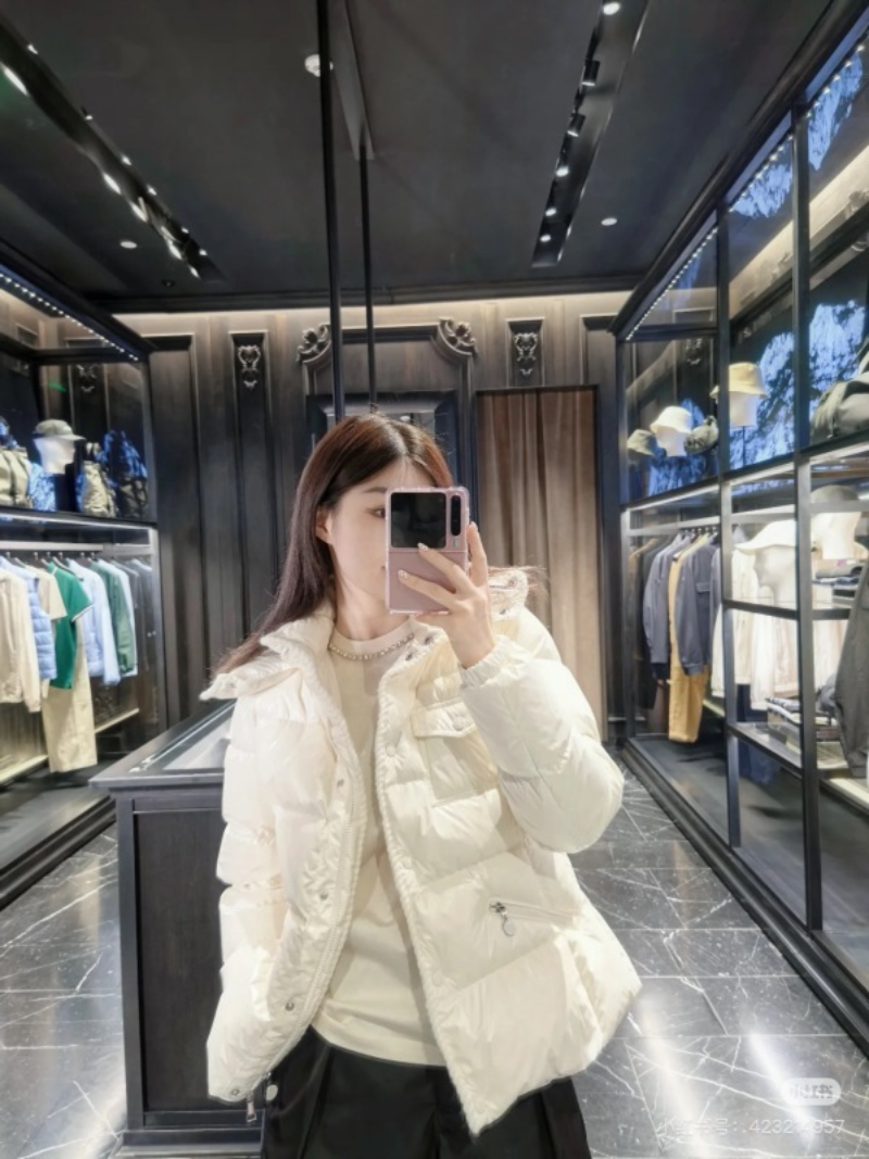 110221 New wool woven hooded down jacket Top quliaty 1:1 clothing