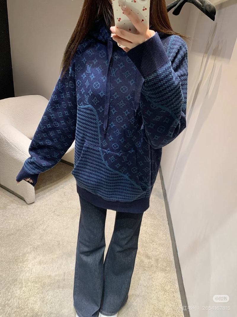 110354 New men's and women's jacquard holiday patchwork hooded jacket clothes