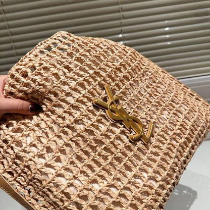 SAINT LAURENT YSL Raffia tote Bag