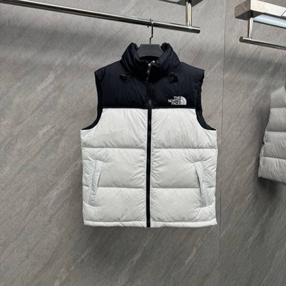 110429  Men's and women's classic high and full embroidered logo down vest clothes on the north side