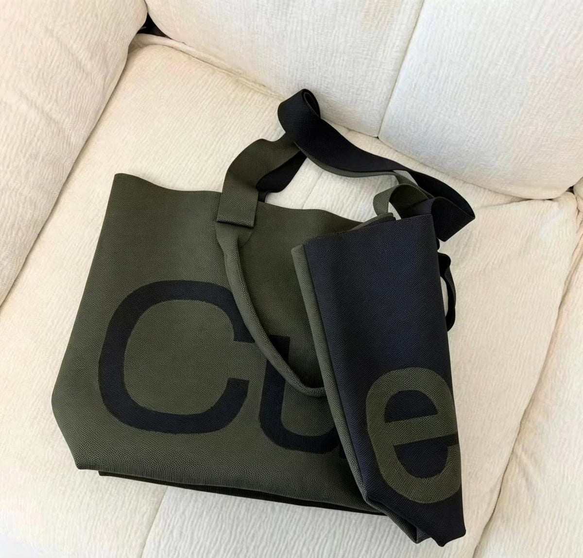 Curves Knit Tote (Lemongrass)