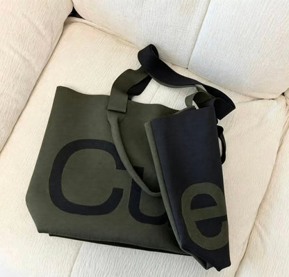 Curves Knit Tote (Lemongrass)