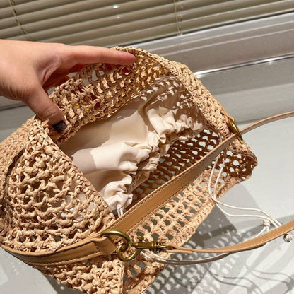 SAINT LAURENT YSL Raffia tote Bag