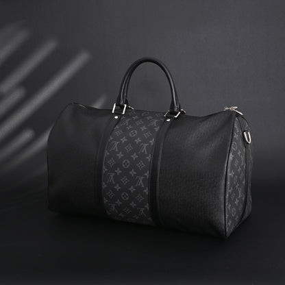 Louis Vuitton Keepall Bandoulière 50 – Monogram Eclipse Canvas Travel Bag