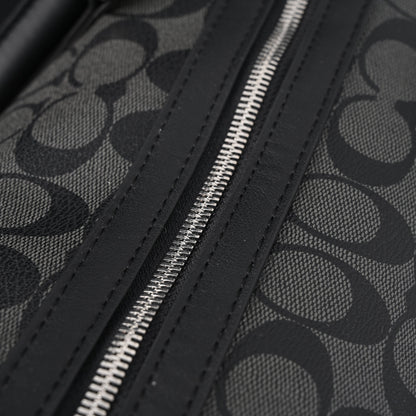 Coach Metropolitan Duffel Bag in Signature Black Canvas