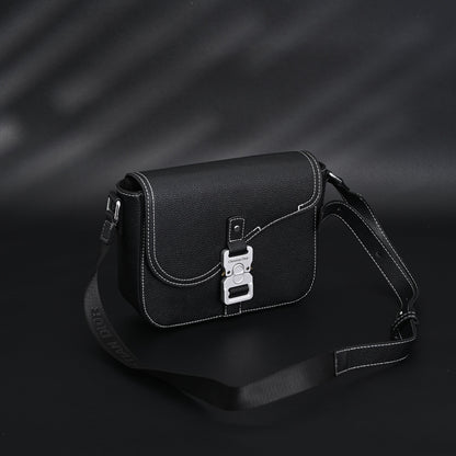 Dior Saddle Crossbody Bag – Black Grained Calfskin with Silver-Tone Hardware
