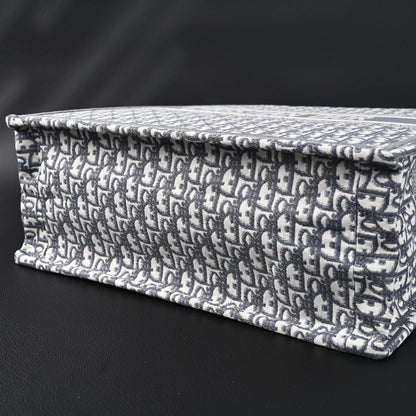 Christian Dior Large Book Tote – Grey Oblique Embroidery