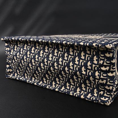 Christian Dior Large Book Tote – Blue Oblique Embroidery