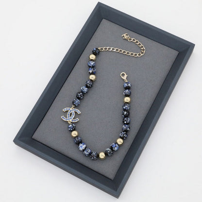 18K  Chanel Blue Pearl Necklace