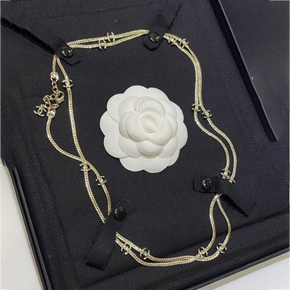 18K  Chanel 24B Flowers Long Necklace