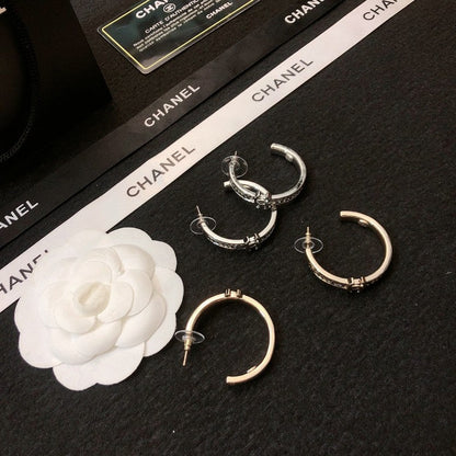 18K  Chanel Circle Earrings