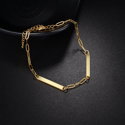 IL - 1-3 Strip Custom Name Paper Clip Bracelet